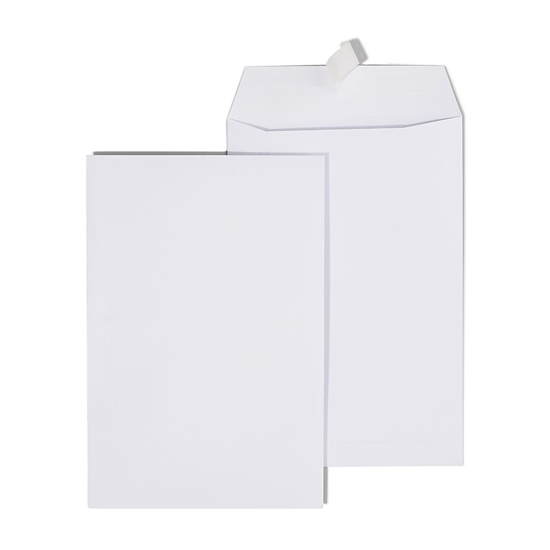 Staples QuickStrip EasyClose Self Seal #1 Catalog Envelopes, 6" x 9", White, 100/Box (ST892099N-CC) image 1