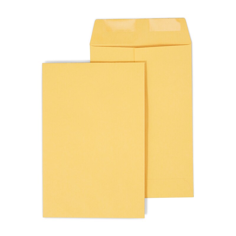 Staples Gummed Kraft Catalog Envelopes, 6" x 9", Brown, 500/Box (ST381944-CC) image 1