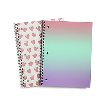 Pep Rally 1 Subject Notebook, 8" x 10.5", College Ruled, 80 Sheets, Assorted Color (60554)