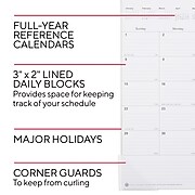2023 Staples 17" x 22" Desk Pad Calendar, Gray (ST59701-23)