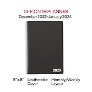 2023 Staples 5" x 8" Weekly & Monthly Appointment Book, Black (ST58454-23)