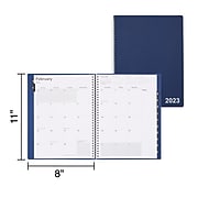 2023 Staples 8" x 11" Weekly & Monthly Appointment Book, Navy (TR58470-23)