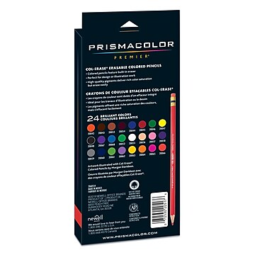 Prismacolor Premier Col-Erase Colored Pencils, Assorted Colors, 24/Box (20517)
