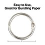 Staples Book Rings, 1", Silver, 100/Pack (44418)~#|#~s1225562_sc7