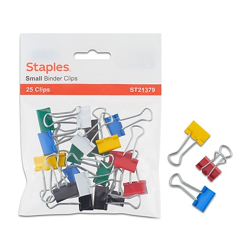 Staples Binder Clip Small 25 PK Core Staples