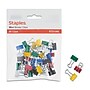 Staples Mini Binder Clips, 0.25" Capacity, Assorted Colors, 40 Clips/Pack (ST21369)~#|#~s1225649_sc7