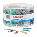 Staples Standard #1 Paper Clips, Assorted Colors, 1000/Pack (40636)