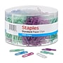 Staples Vinyl Paper Clips, Assorted Colors, 1000/Pack ~#|#~s1225712_sc7