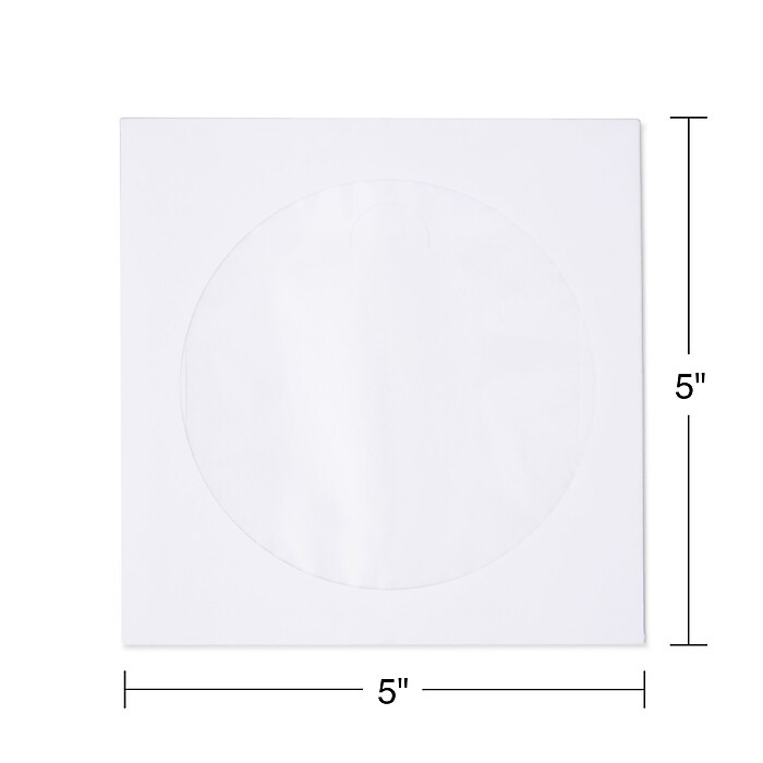 Staples Open End CD/DVD Envelopes, 5