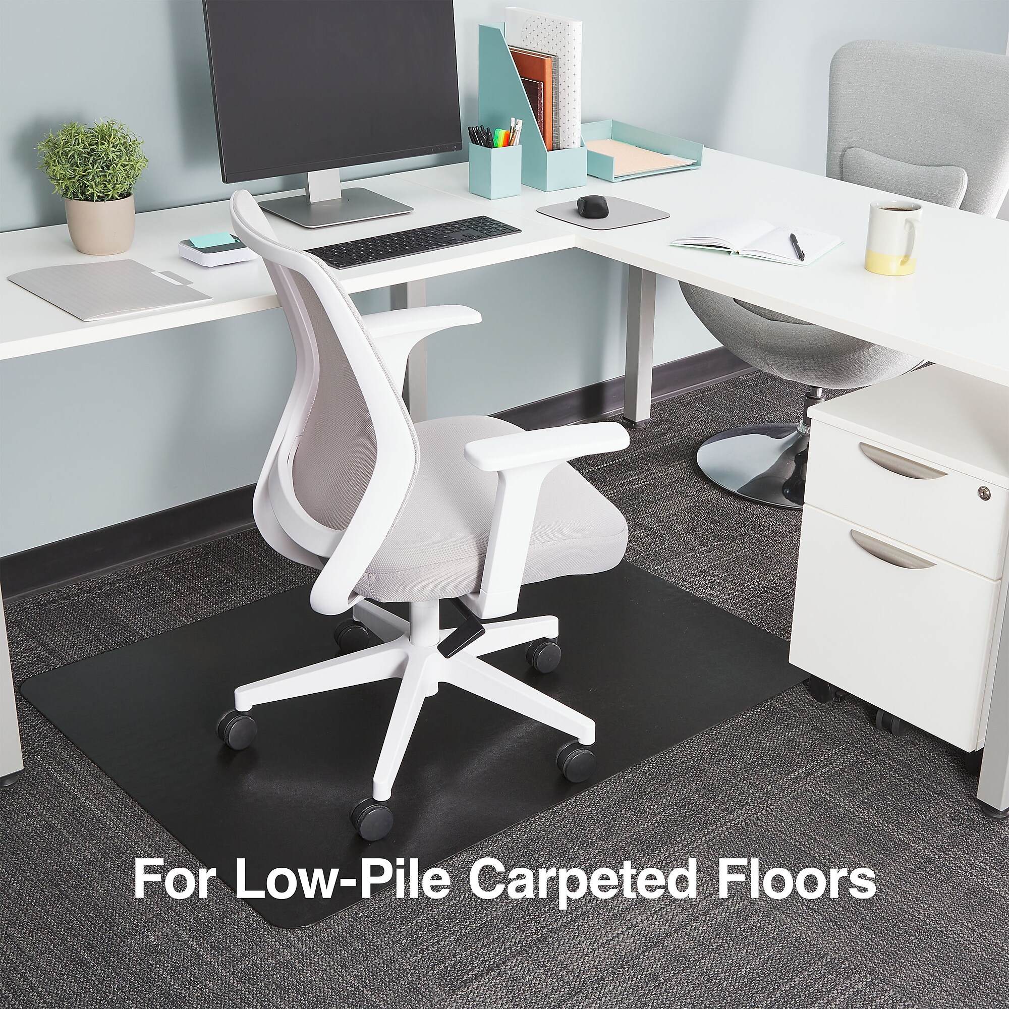 Staples 36X48 Low-Pile Chair Mat Black No Lip Sansujyuku sansujyuku.com