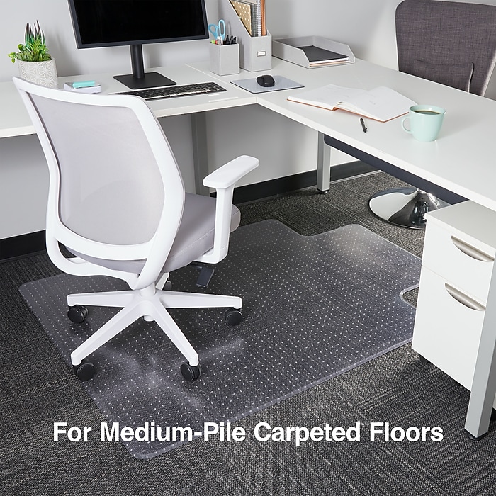 Pile Carpet Chair Mat Floor Staples® Carpet Chair Mat With Lip, 46