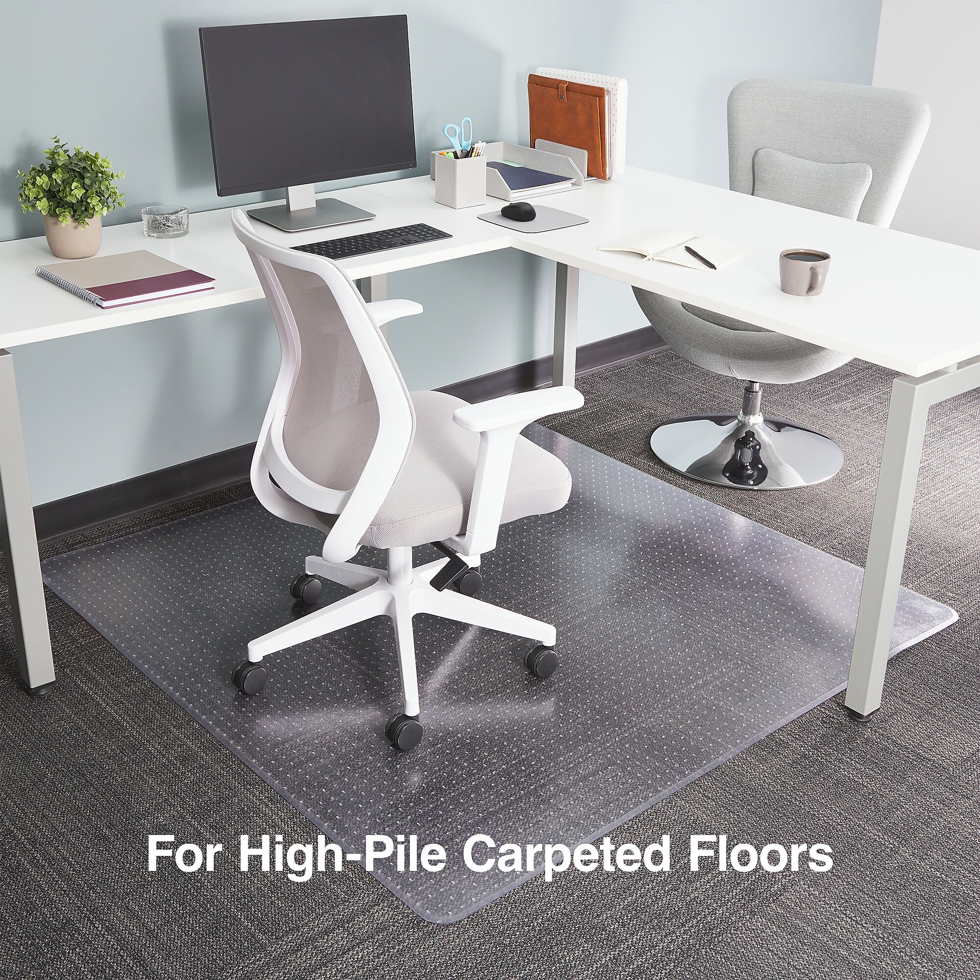 Staples Standard 60 x 60 Rectangular Chair Mat Sansujyuku sansujyuku.com