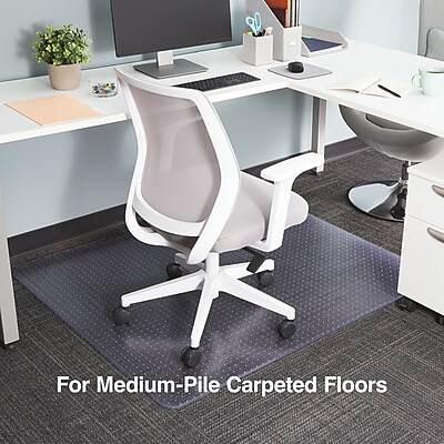 Staples Carpet Chair Mat, 45″ x 53”, Medium-Pile, Clear (28592) Sansujyuku sansujyuku.com