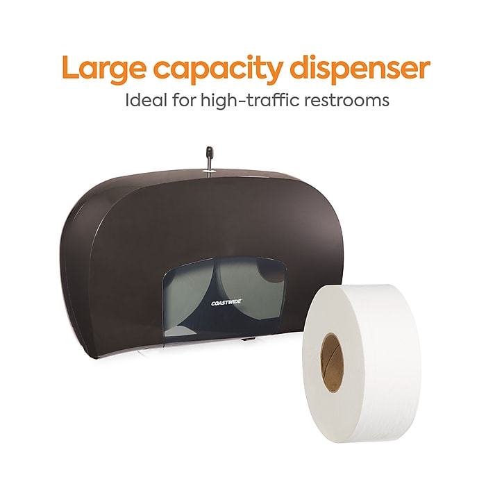 Coastwide Professional™ Twin Jumbo Roll Toilet Paper Dispenser