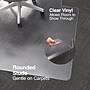 Staples® Carpet Chair Mat, 45" x 53'', Medium-Pile, Clear (28592)~#|#~s1225836_sc7