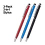 Staples 2-in-1 Stylus and Pen, 3-Pack, Black/Red/Blue~#|#~s1225841_sc7