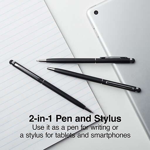 Staples 2-in-1 Stylus and Pen, 3-Pack, Black Algeria
