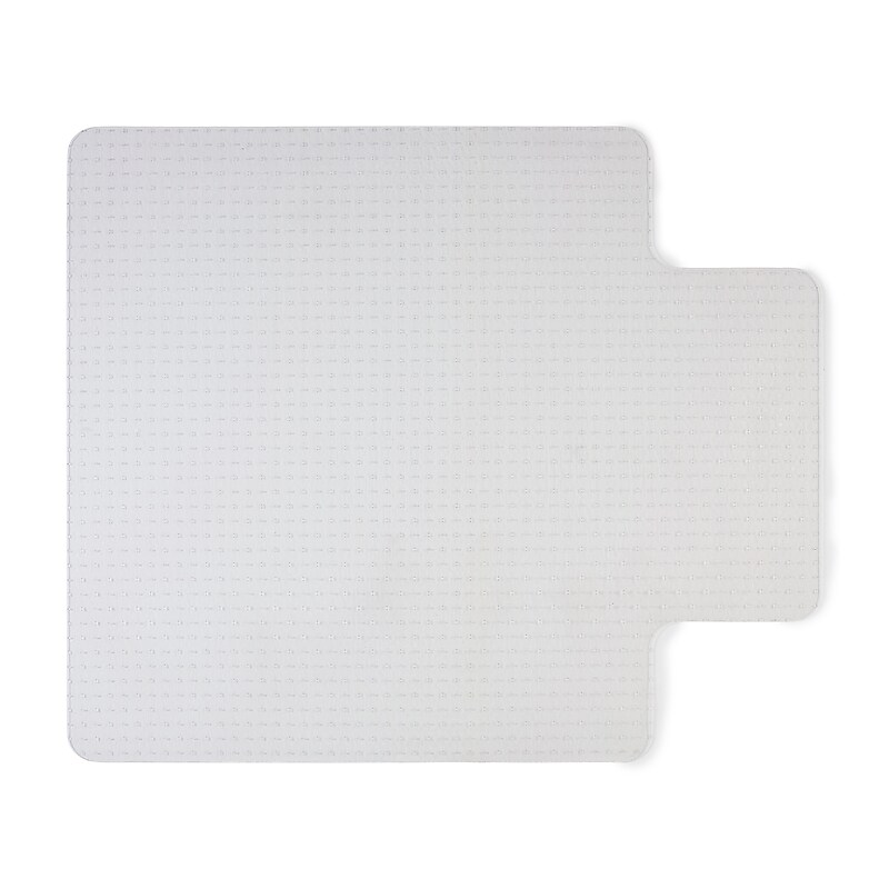 Staples Carpet Chair Mat with Lip, 45" x 53'', Flat-Pile, Clear (20239-CC) image 1