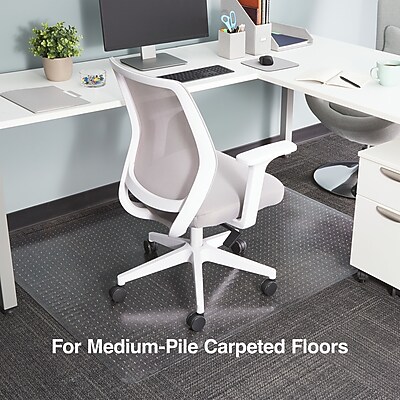 Staples Office Chair Mat, Clear Floor Mats, Medium-Pile Carpets, 60 x 46 Inch, Smooth Glide Sansujyuku sansujyuku.com