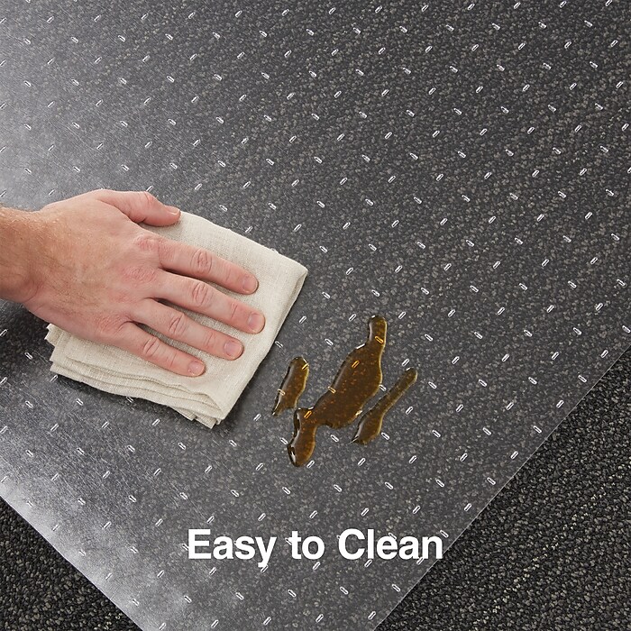 Staples Carpet Chair Mat with Lip 36 x 48 Flat Pile Clear ST17346 Staples