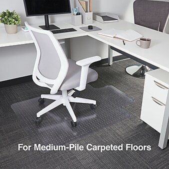 Black Chair Mats for Medium Pile Carpets - Modern Office