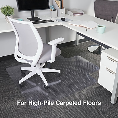 Staples Carpet Chair Mat with Lip, 45″ x 53”, High-Pile, Clear (20362-CC) Sansujyuku sansujyuku.com