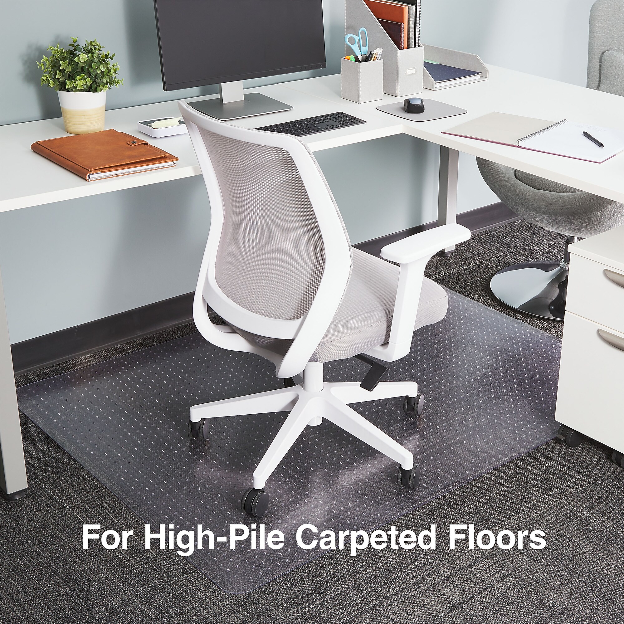 Staples Carpet Chair Mat, 46″ x 60”, High-Pile, Clear (20361-CC) Sansujyuku sansujyuku.com