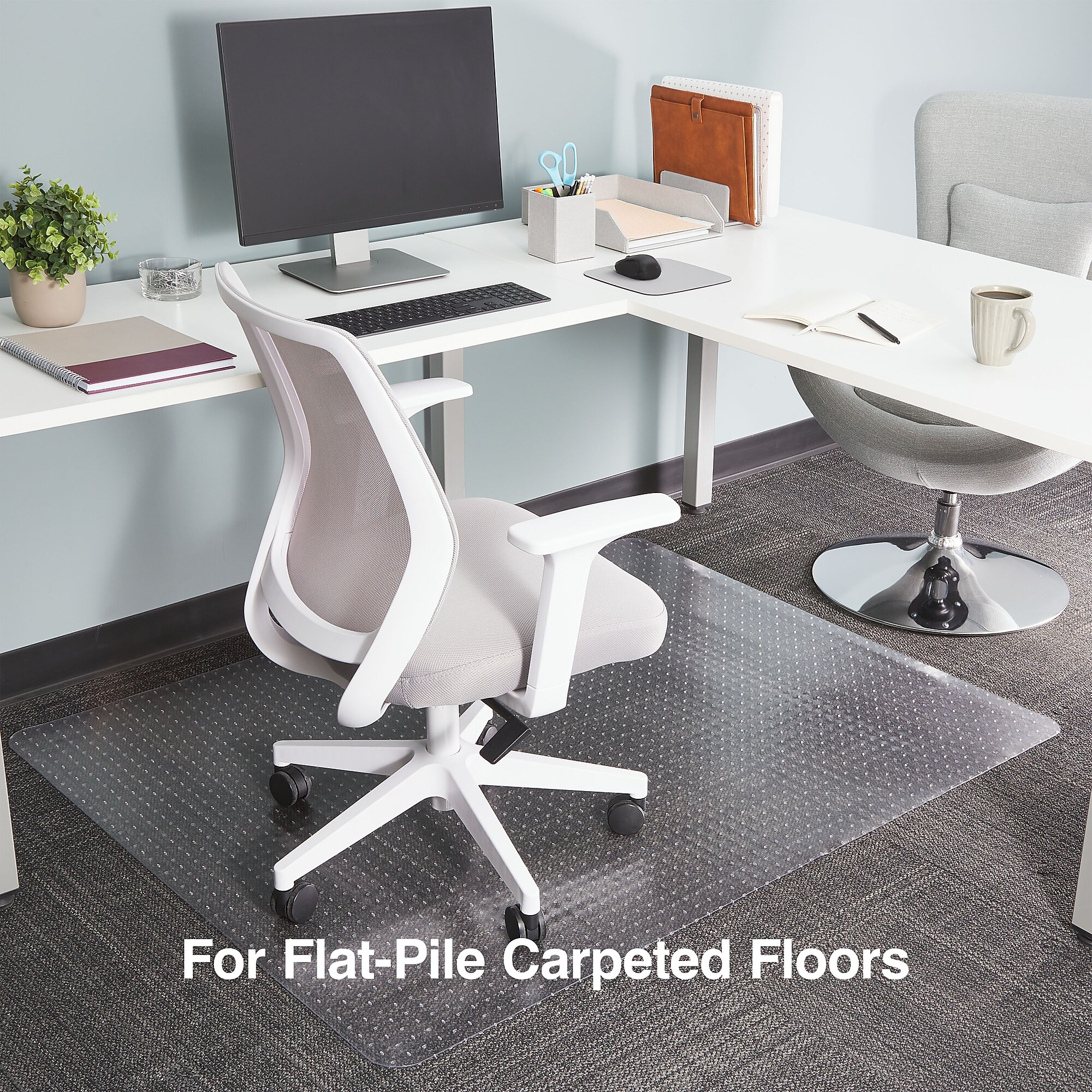 Staples Office Chair Mat, Clear Floor Mats, Flat-Pile Carpets, 60 x 46 Inch, Smooth Glide Sansujyuku sansujyuku.com