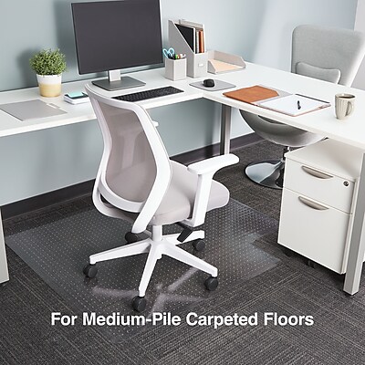 Staples Carpet Chair Mat with Lip, 45″ x 53”, Medium-Pile, Clear (20236-CC) Sansujyuku sansujyuku.com