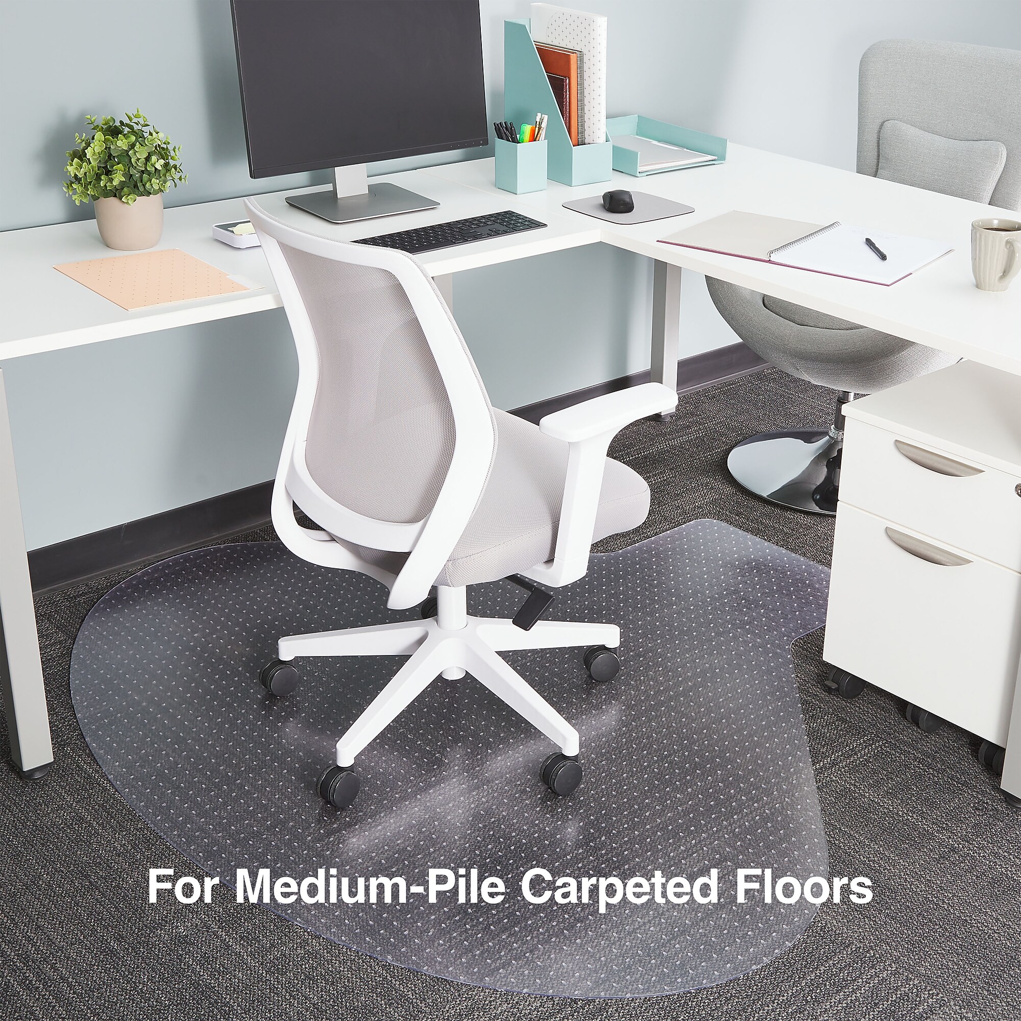 Staples Carpet Chair Mat, Medium-Pile, Clear (20237-CC) Sansujyuku sansujyuku.com