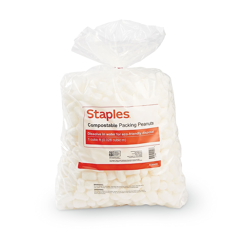 Staples® Packing Peanuts, 1 Cubic Ft. (30456N-CC) image 1
