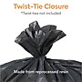 Coastwide Professional™ 55-60 Gallon Trash Bag, 38" x 58", Low Density, 1.3 mil, Black, 100 Bags/Box (CW22342)~#|#~s1226287_sc7
