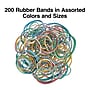 Staples Multi-Purpose Assorted Rubber Bands, Assorted Colors, 200/Pack (ST28614/28614)~#|#~s1226318_sc7