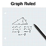 Staples® Graph Ruled Filler Paper, 8" x 10.5", 3-Hole Punched, White, 80 Sheets/Pack (ST40476B)~#|#~s1226832_sc7