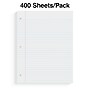 Staples® College Ruled Filler Paper, 8.5" x 11", White, 400 Sheets/Pack (ST27521D)~#|#~s1226855_sc7