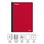 Staples Premium 2-Subject Notebook, 6" x 9.5", College Ruled, 100 Sheets, Red (TR58327)~#|#~s1226974_sc7
