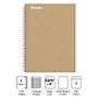 Staples Premium 1-Subject Notebook, 5.875" x 9", College Ruled, 100 Sheets, Brown (ST52120N)~#|#~s1227000_sc7