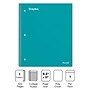 Staples Accel 1-Subject Notebook, 8.5" x 11", College Ruled, 100 Sheets, Teal (ST20955D)~#|#~s1227268_sc7