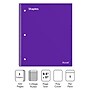 Staples Premium Poly 1-Subject Notebook, 8.5" x 11", College Ruled, 100 Sheets, Purple (ST20954D)~#|#~s1227272_sc7