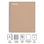 Staples Premium 3-Subject Notebook, 8.5" x 11", College Ruled, 150 Sheets, Brown (TR52123)~#|#~s1227335_sc7