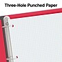 Staples® Graph Ruled Filler Paper, 8" x 10.5", 3-Hole Punched, White, 80 Sheets/Pack (ST40476B)~#|#~s1227342_sc7