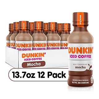 Dunkin' Donuts Iced Mocha Coffee, 13.7 oz., 12/Carton (049000072389)~#|#~s1227525_sc7