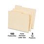 Staples 30% Recycled File Folders, 1/3-Cut Tab, Letter Size, Manila, 100/Box (ST22939-CC)~#|#~s1227665_sc7