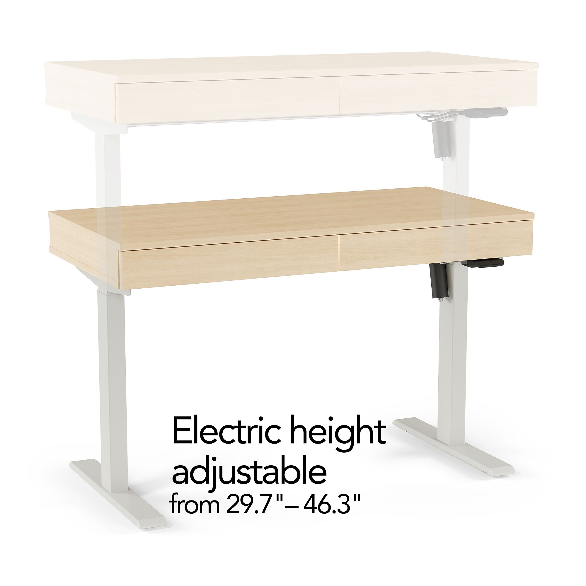 Union & Scale Essentials 48″W Rectangular Adjustable Standing Desk, Natural (UN60416-CC) Sansujyuku sansujyuku.com