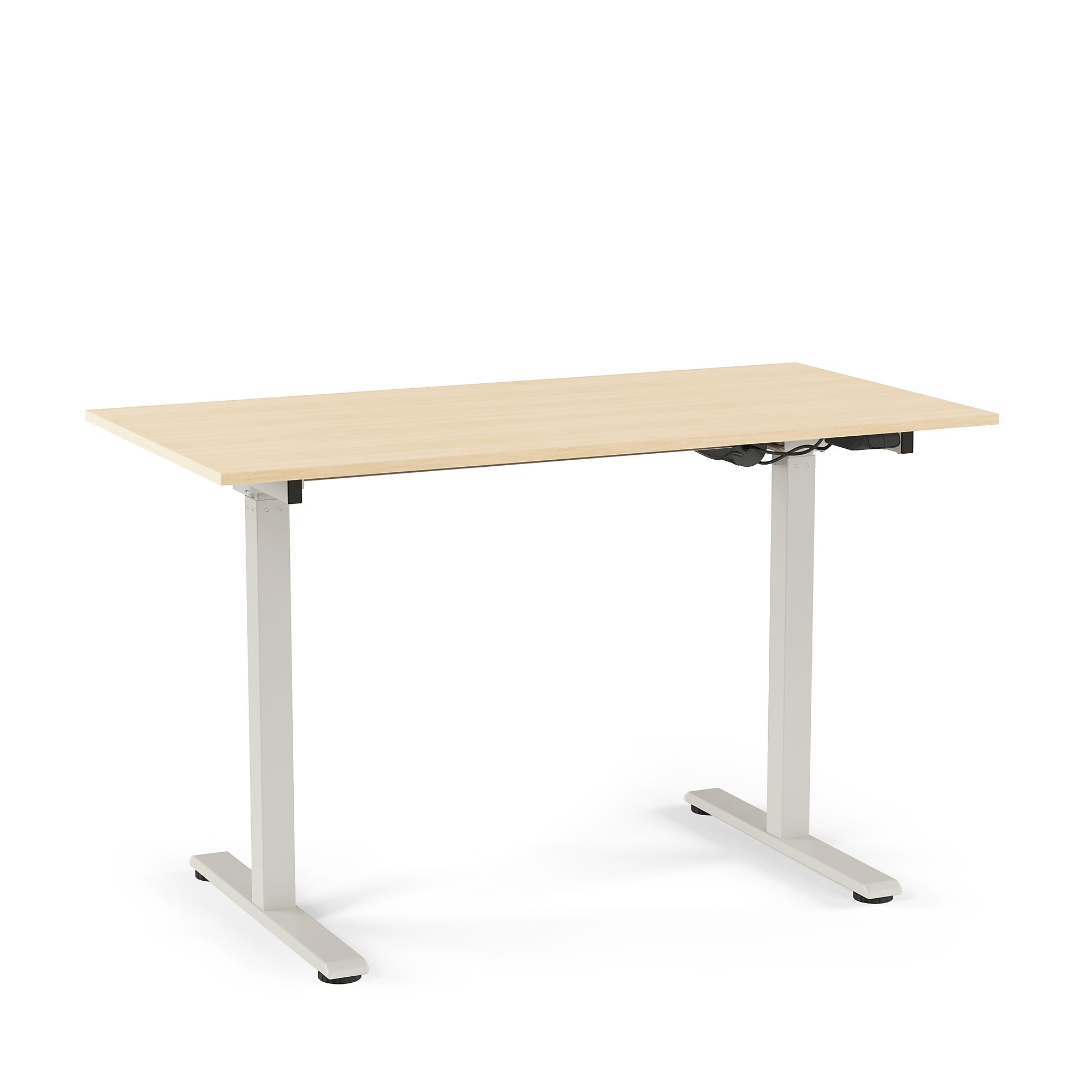 Union & Scale Essentials 47.2″W Electric Rectangular Adjustable Standing Desk, Natural (UN60415-CC) Sansujyuku sansujyuku.com