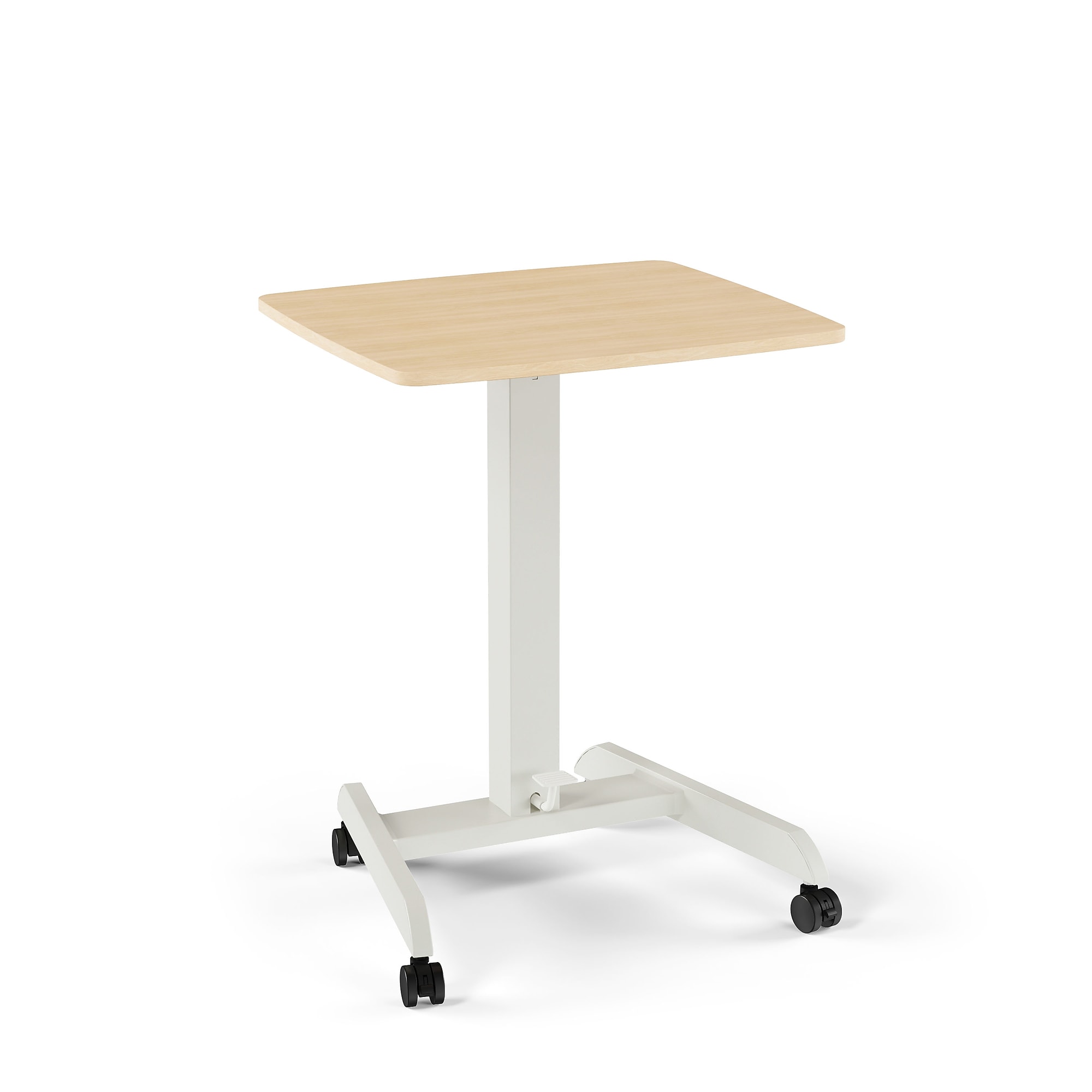 Union & Scale Essentials 24″ Adjustable Mobile Standing Desk, Natural, Compact Sit-Stand Workstation on Wheels Sansujyuku sansujyuku.com