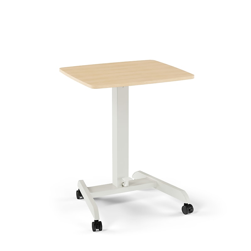 Union & Scale™ Essentials 24"W Rectangular Adjustable Standing Desk, Natural (FWS07-2) image 1