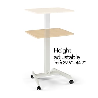 Union & Scale™ Essentials 30"-44"H Adjustable Standing Mobile Desk, Natural (UN60413-CC)