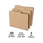 Staples 100% Recycled File Folder, 1/3-Cut Tab, Letter Size, Kraft, 100/Box (ST756044-CC)~#|#~s1227765_sc7