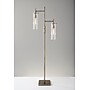 Adesso Dalton 64.25"H Antique Brass Floor Lamp with Clear Glass Cylinder Shades (3853-21)~#|#~sp100028388_sc7